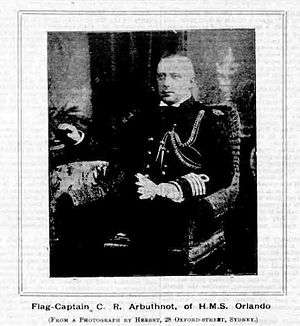 Arbuthnot as Flag-Captain of Orlando in Australia in 1892