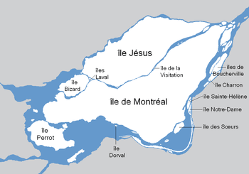 Montreal is on a boomerang-shaped island surrounded by three major rivers. To the northwest, lies another eye-shaped island, which is the site of Laval. The northern ring contains those mainland areas past Laval. To the east, south, and southwest on the mainland, is the southern ring.