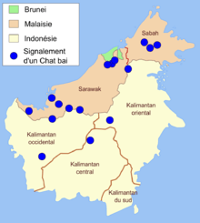 Map showing Borneo