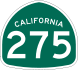 State Route 275 marker