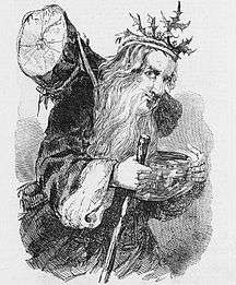 Engraving of Father Christmas 1848