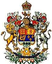 The official depiction of the Arms of Canada as it appeared in 1923