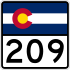 State Highway 209 marker