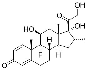 Skeletal formula of dexamethasone