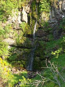 Downie's Loup waterfall in Scotland