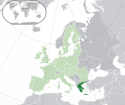 Location of  Third Hellenic Republic  (dark green)– in Europe  (green & dark grey)– in the European Union  (green)  –  [Legend]