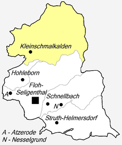 Map of parts of Floh-Seligenthal municipality
