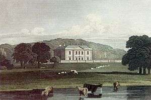 Gunton Hall, designed by Matthew Brettingham country house across a pond