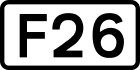 Route F26 shield}}