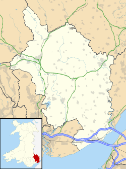 Map of Monmouthshire within Wales