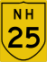National Highway 25 marker