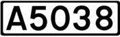 A5038 road shield