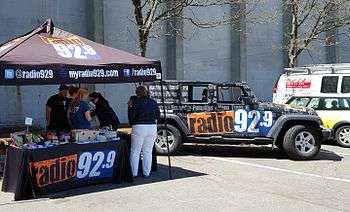 The Radio 92.9 in Cambridge, Massachusetts sampling products from Whole Foods Market.